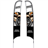 17' Razor Sail Sign Kit Double-Sided with Spike Base