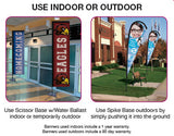 13' Razor Sail Sign Kit Double-Sided with Scissor Base
