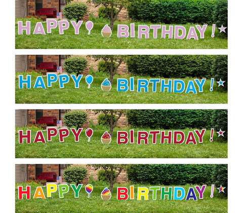 Happy Birthday Yard Cards - Free ground shipping