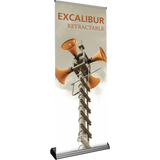 Excalibur 2/Sided Retractable With Shelf & Literature Holder