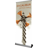 Excalibur 2/Sided Retractable With Shelf & Literature Holder